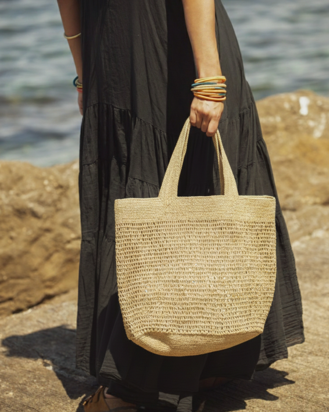 SAC RAFFIA NEROLI
